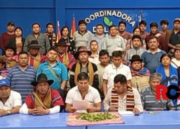 CSUTCB advierte que sin Evo Morales no habrá elecciones y no permitirán campañas electorales en provincias 